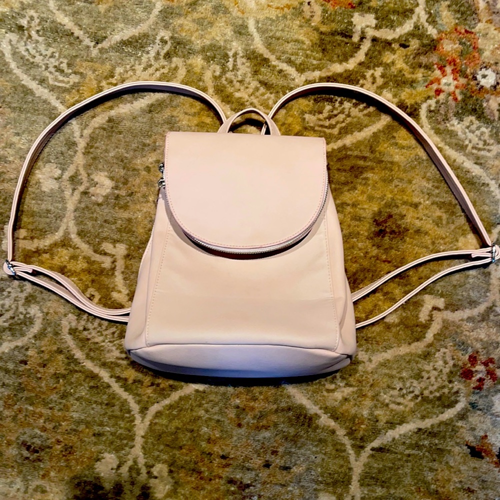 Massimo Backpack with silver hardware.